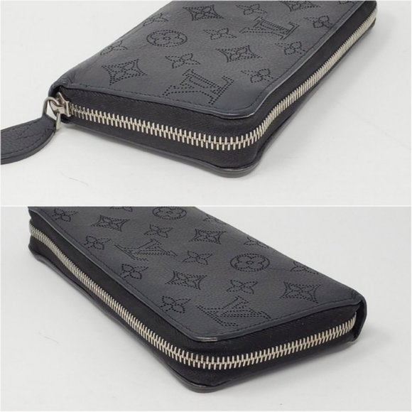 100% Auth Louis Vuitton Mahina Black Zippy Wallet - Picture 6 of 8